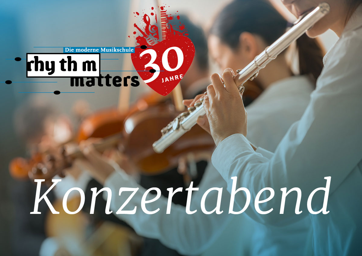 Titelmotiv des Konzertabends der Musikschule rhythm matters in Haus Greiffenhorst, Krefeld