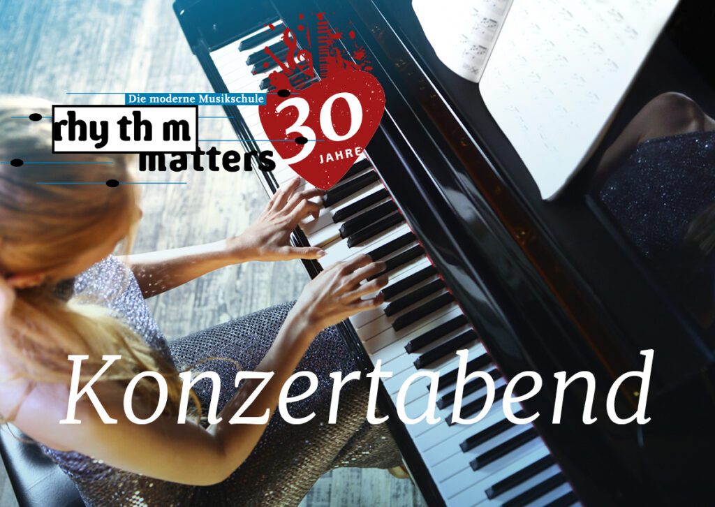 Titelmotiv des Konzertabends der Musikschule rhythm matters in Haus Greiffenhorst